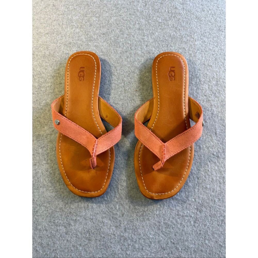 UGG boho Tuolumne beach Coral Suede sandals 8